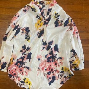 Multicolored floral blouse